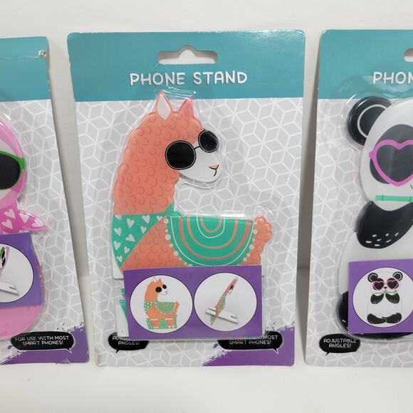 3 New Animal Llama, Panda, & Sloth Phone Stands - Picture 3 of 5